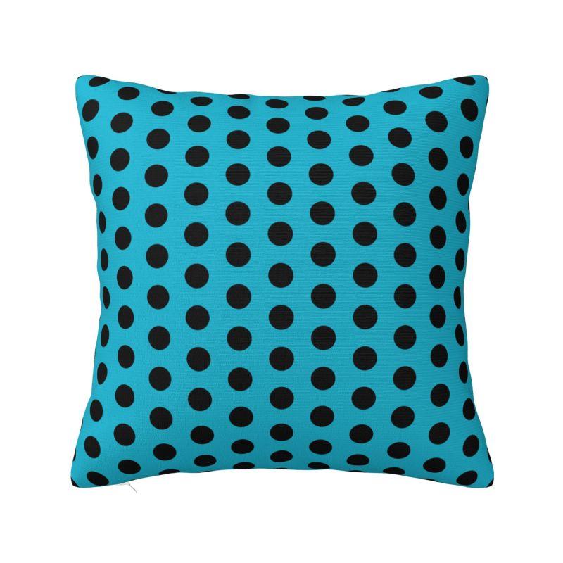 Green And Black Polka Dot Cushion Cover x cm Polyester Soft Throw Pillow Case For Sofa Car Living Room Decoration Pillowcase