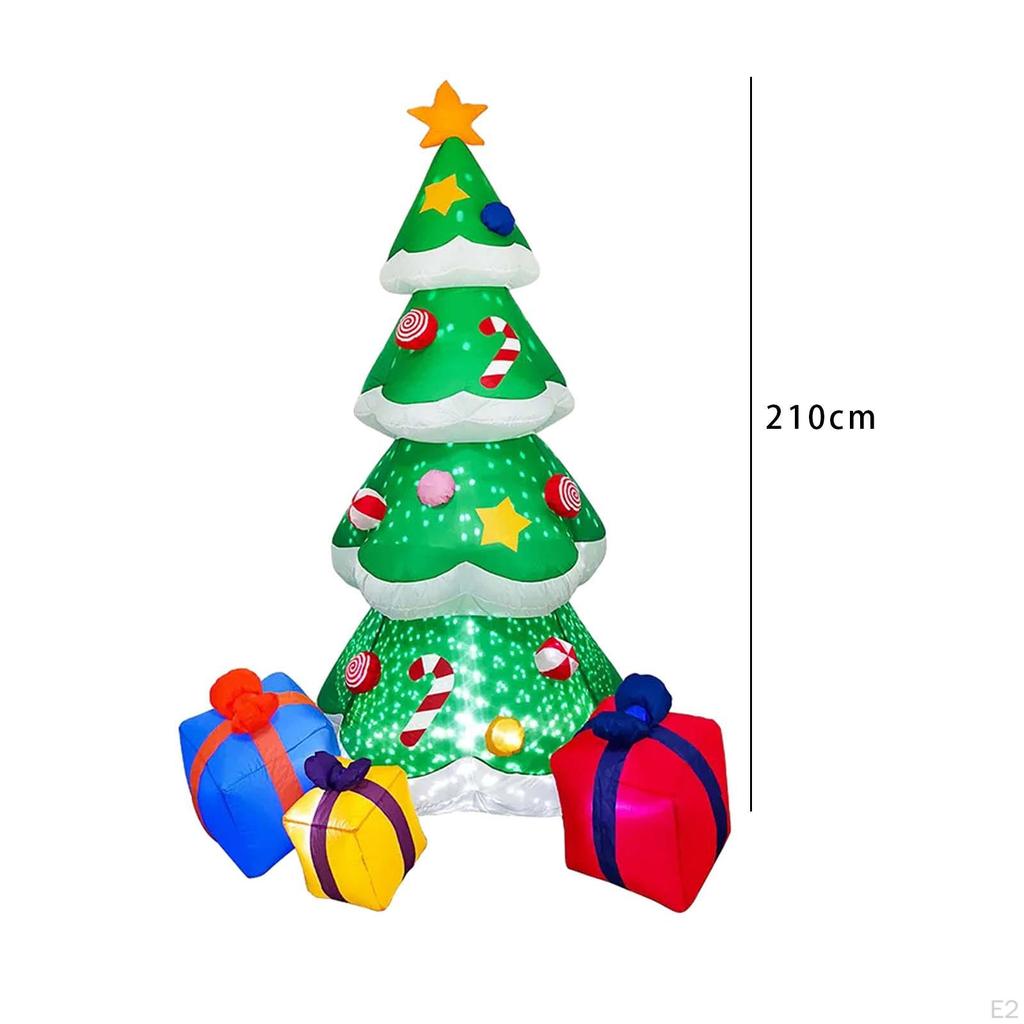Inflatable Christmas Tree with LED Light Star Treetop for Wedding Lawn Patio