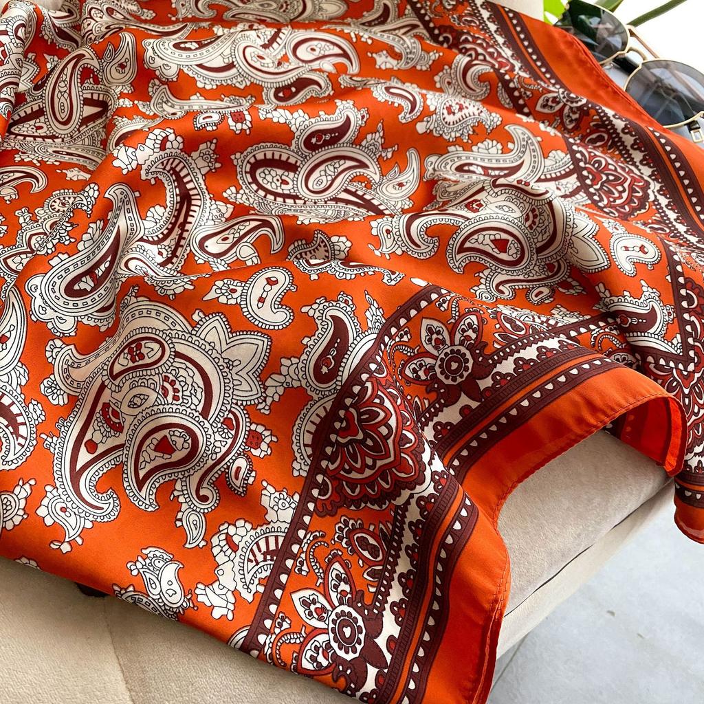 High-quality Luxurious Silk Scarves Headband Scarfs Neck Scarf For Women Chain Silk Scarf Women's Decorative Shawl