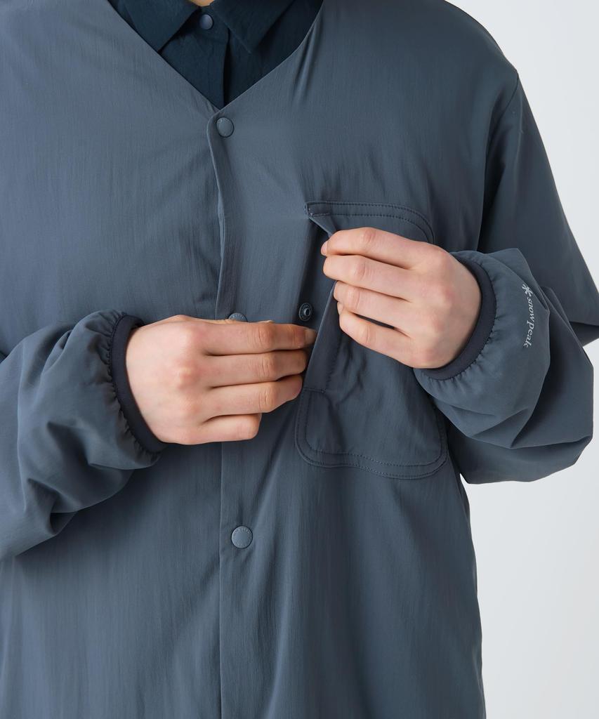 Snow Peak Flexible Insulated Cardigan Padded and and XXL JK-26SU001, Insulated, Men's Women's, Charcoal,