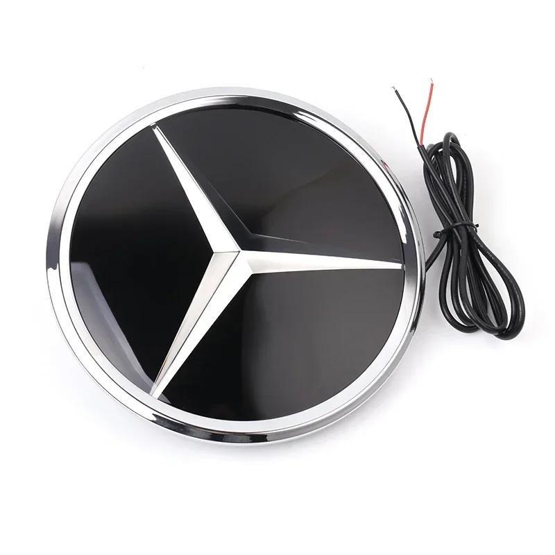 Frontgrill-Sternemblem mit LED-Beleuchtung, weißes Logo, passend für Mercedes-Benz C117 W204 W205 W213 W253 W166 W176 GLA GLAE