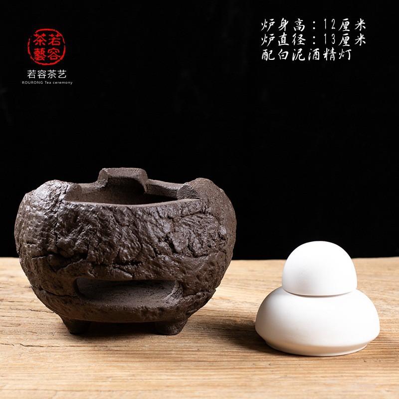 Handmade Ceramic Charcoal Stove Chaozhou Gongfu Tea Ceremony Outdoor Use Durable Retro Style