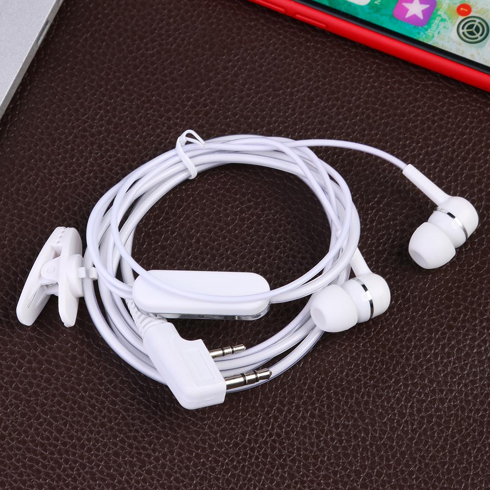 1-5pcs 1.2m PTT Mic Earpiece Headset for Walkie Talkie 2 Pin Earpiece Headset Mic Portable for BAOFENG KENWOOD
