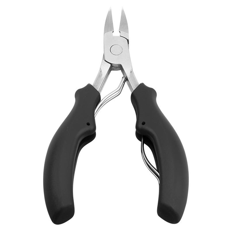 Stainless Steel Pincer Nail Clipper with Plastic Handle - Ingrown Toenail & Cuticle Nipper for Foot Care and Manicure