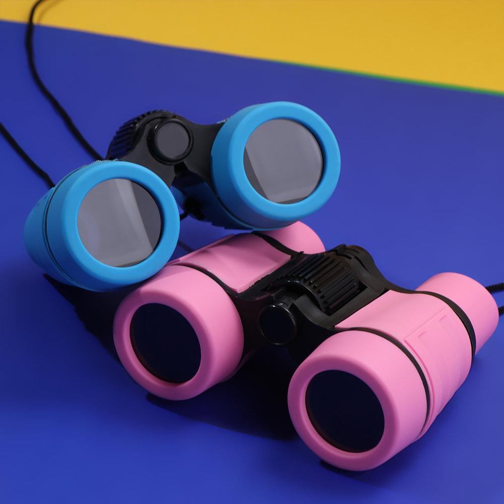 Rubber Handle Kids Binoculars Toy Set 4X30 High Resolution Binocular Hiking & Educational Learning