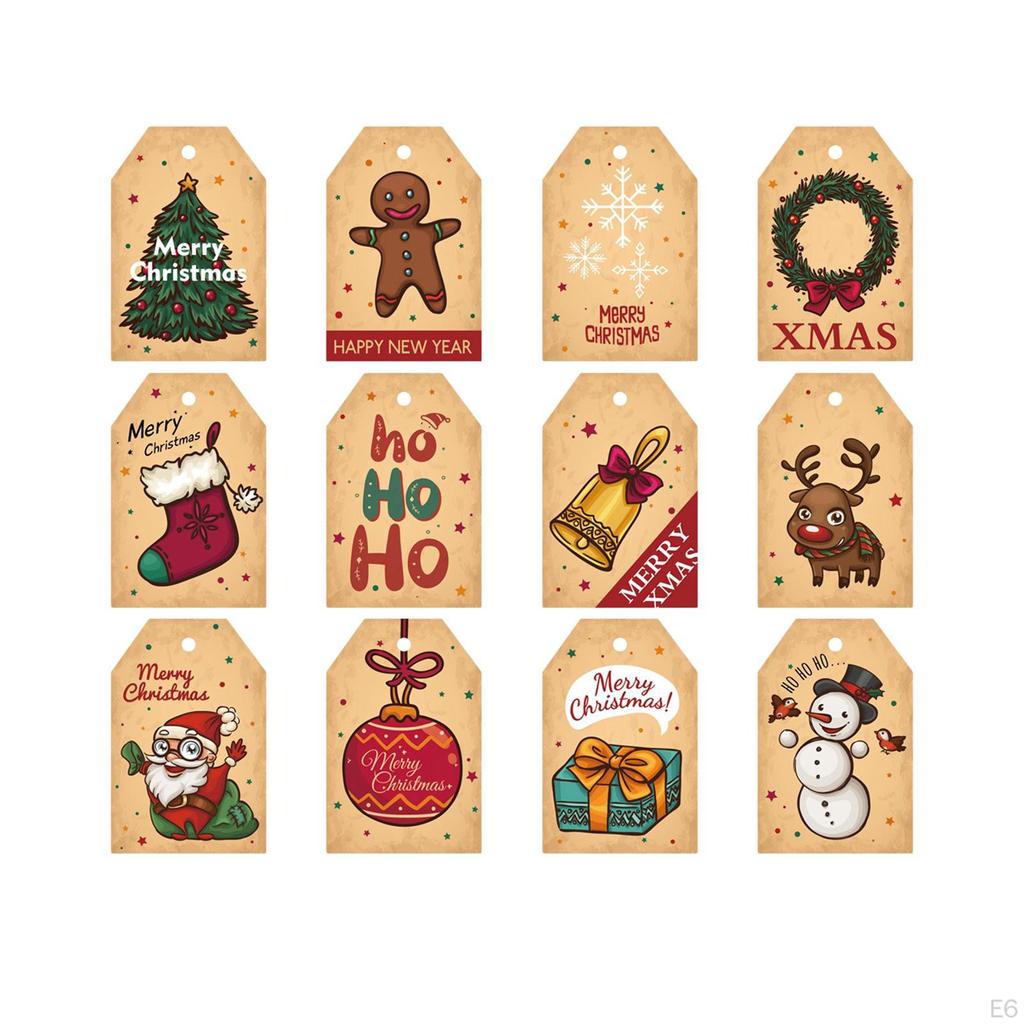 Christmas Tags Decor Creative Decorative Hang Gift Wrapping Hanging