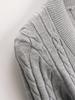American Girl V-Neck College Style Slim Cable Knit Sweater