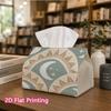 1pc, 2d Flat Printing, Tissue Box Moon and Star Pattern Printed Tissue Box, Suitable for Kitchen, Living Room, Bedroom, and Carr, Fashionable and Prac