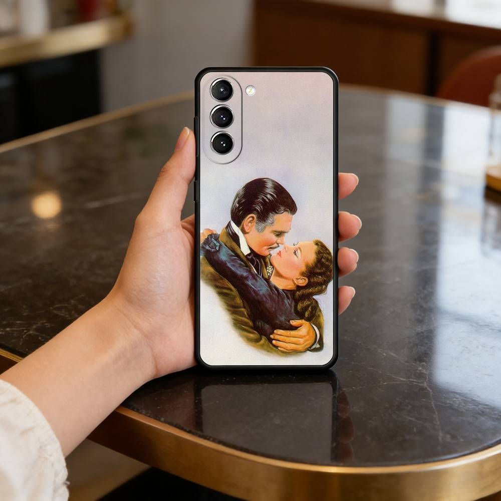 Love Gone with the Wind Phone Case For Samsung S25,24,23,22,30,21,10,9,Ultra,Plus,Lite,FE,4,5 G Soft Black Case