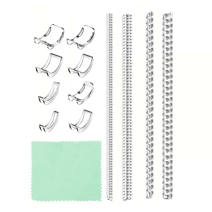 8-Piece Heart-Shaped TPU Ring Adjuster Set - Breathable, Transparent Inner Pads for Resizing