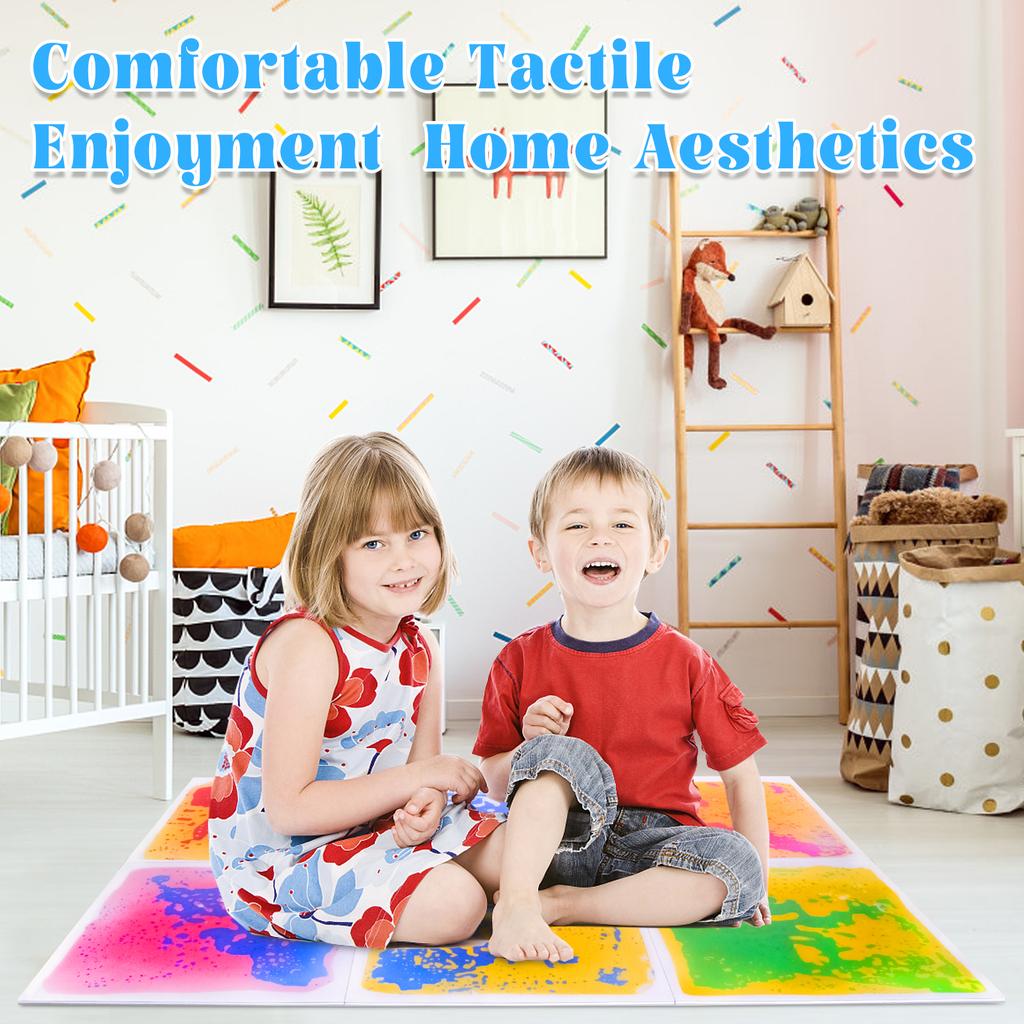 Colorful Fun Surfloor Sensory Liquid Floor Tiles for Classroom Play Sensory Color Floor Tiles Sensory Mat Set Kids