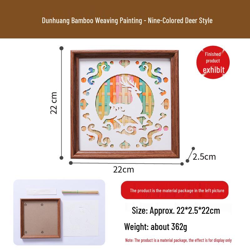 DIY Bamboo Weaving Craft Kit: Chinese Style Dunhuang Painting for Kids – Dragon Boat Festival Activity