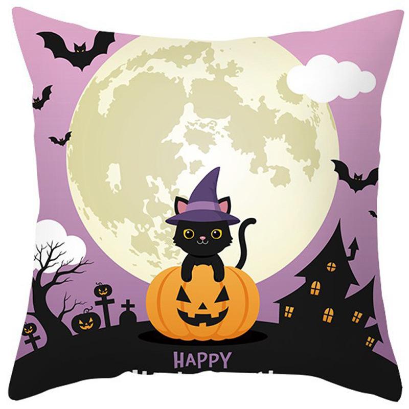New Halloween Pillow Cover Home Decoration Spoof Pumpkin Sofa Waist Cushion Cushion Cover Pillow Cover