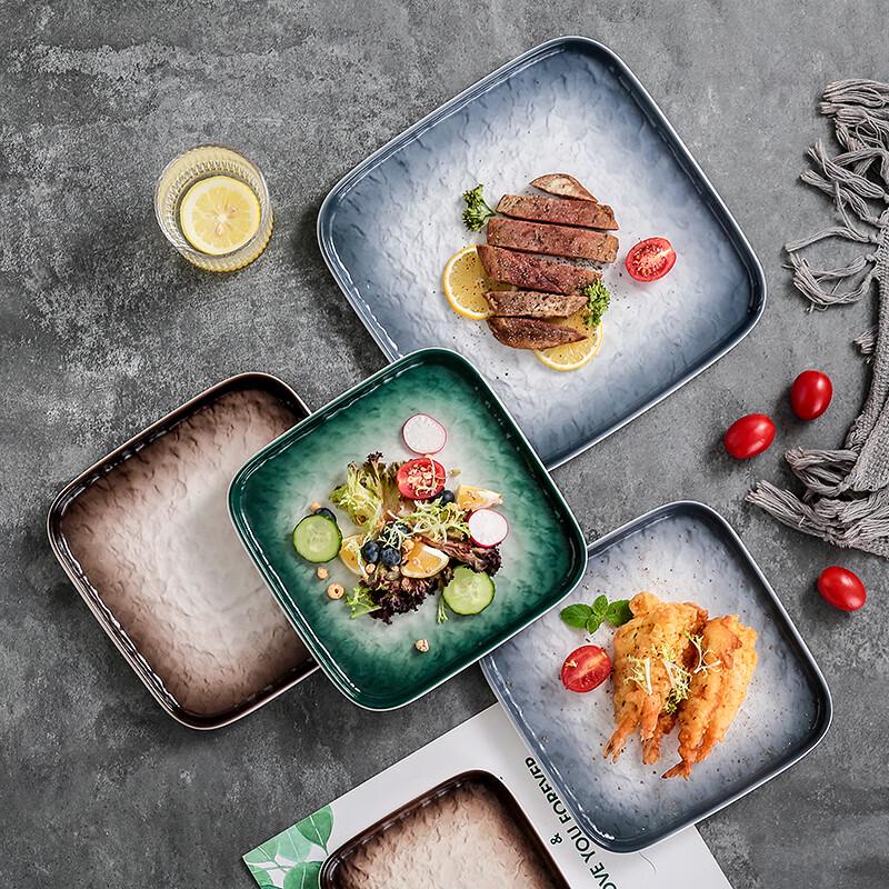 Nordic Square Ceramic Dinner Plate