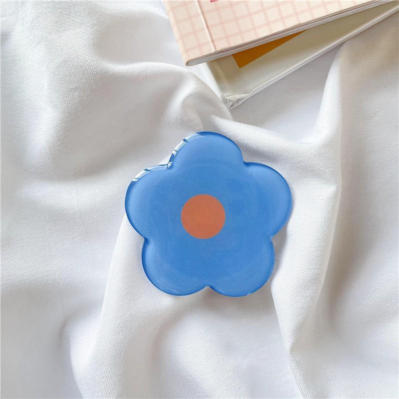 

Airbag Bracket Ins Shaped Acrylic Drip Glue Black White Flower Lazy Desktop Folding Phone Buckle Wholesale