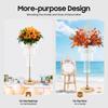 4 Tier Gold Acrylic Flower Stand for Wedding Party Decoration, Modern Display Rack with Sturdy Base for Home Event Centerpiece