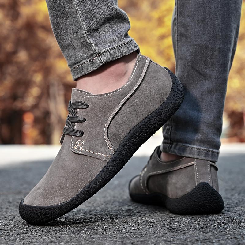 Men's flat shoes Comfortable minimalist design style Daily office driving Outdoor leisure business walking men's Plus Size shoes