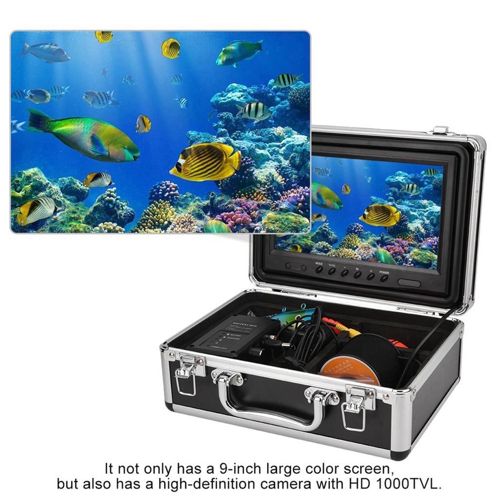 9 Inch 1000TVL Underwater Fishing HD Camera Kit with 30 Meter Cable