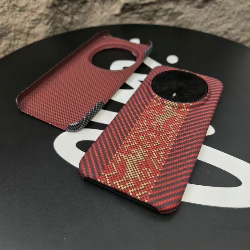 Kevlar Carbon Fiber Texture Plastic Phone Case For Huawei Honor Magic 8 7 6 Pro Shockproof Slim Frameless Cooling Cover