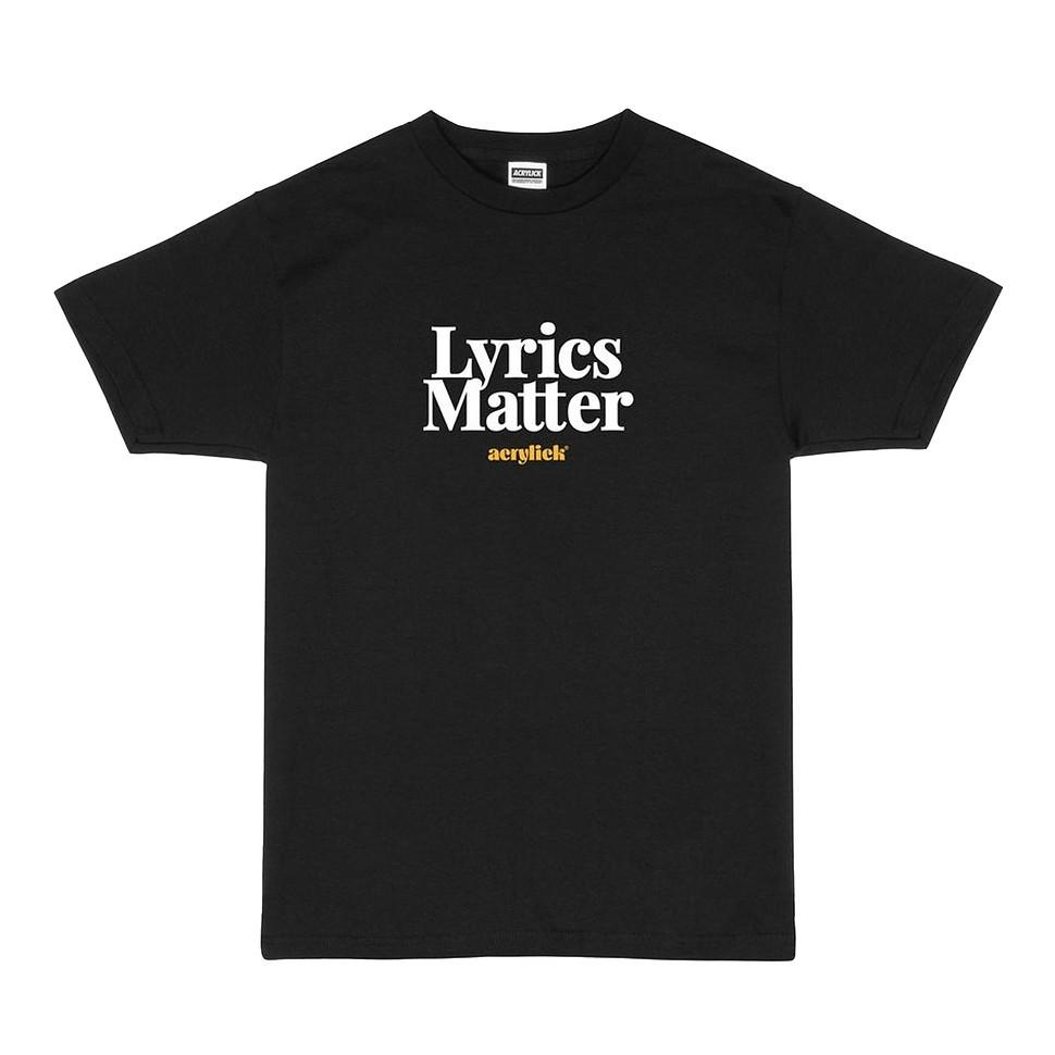 Acrylick Lyrics Matter T-Shirt Black L