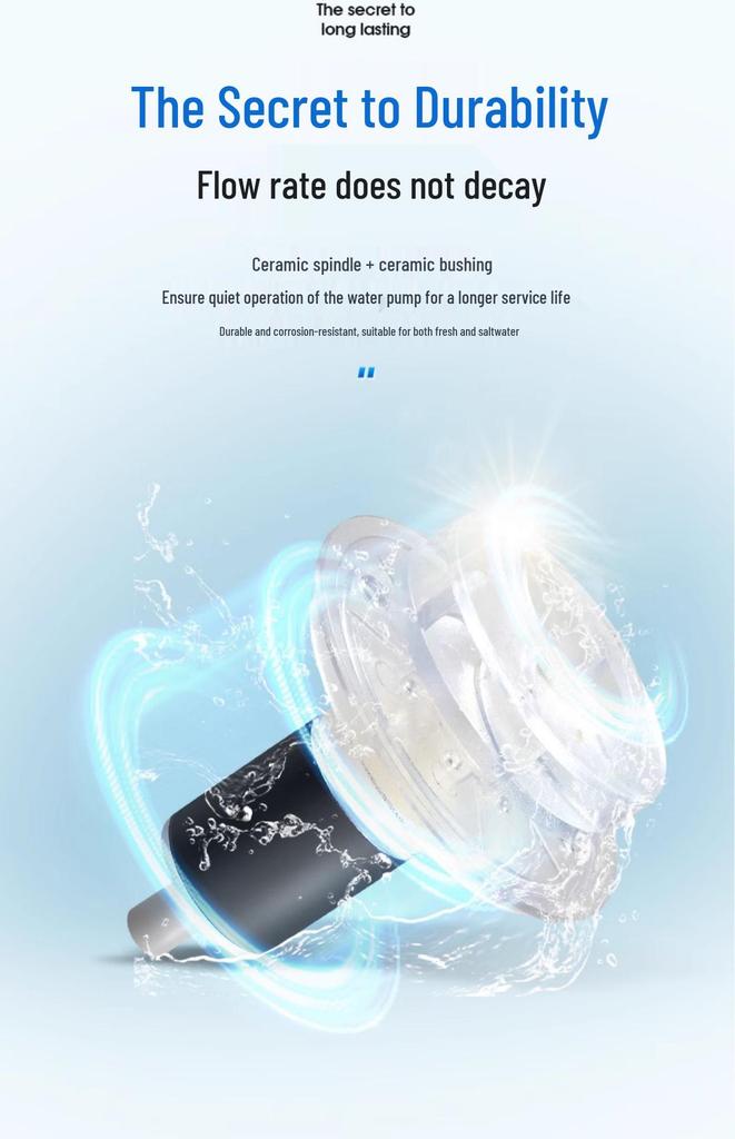 Haidiweil Silent Submersible Water Pump: Variable Frequency, Bottom Suction, High Flow, Amphibious for Aquarium & Fish Pond