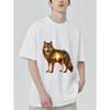 Camiseta con estampado de lobo Diseño de escena del Bosque Negro para uso casual