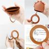 Extendable Reading Magnifying Glass Easy-pull Buckle PU Leather Key Chain  Jewelry