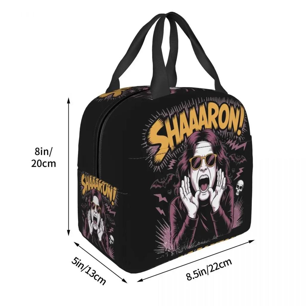 Ozzy Osbourne Yelling Sharon Insulated Lunch Bag for Women Kids Leakproof Food Boxes Thermal Lunch Box Tote