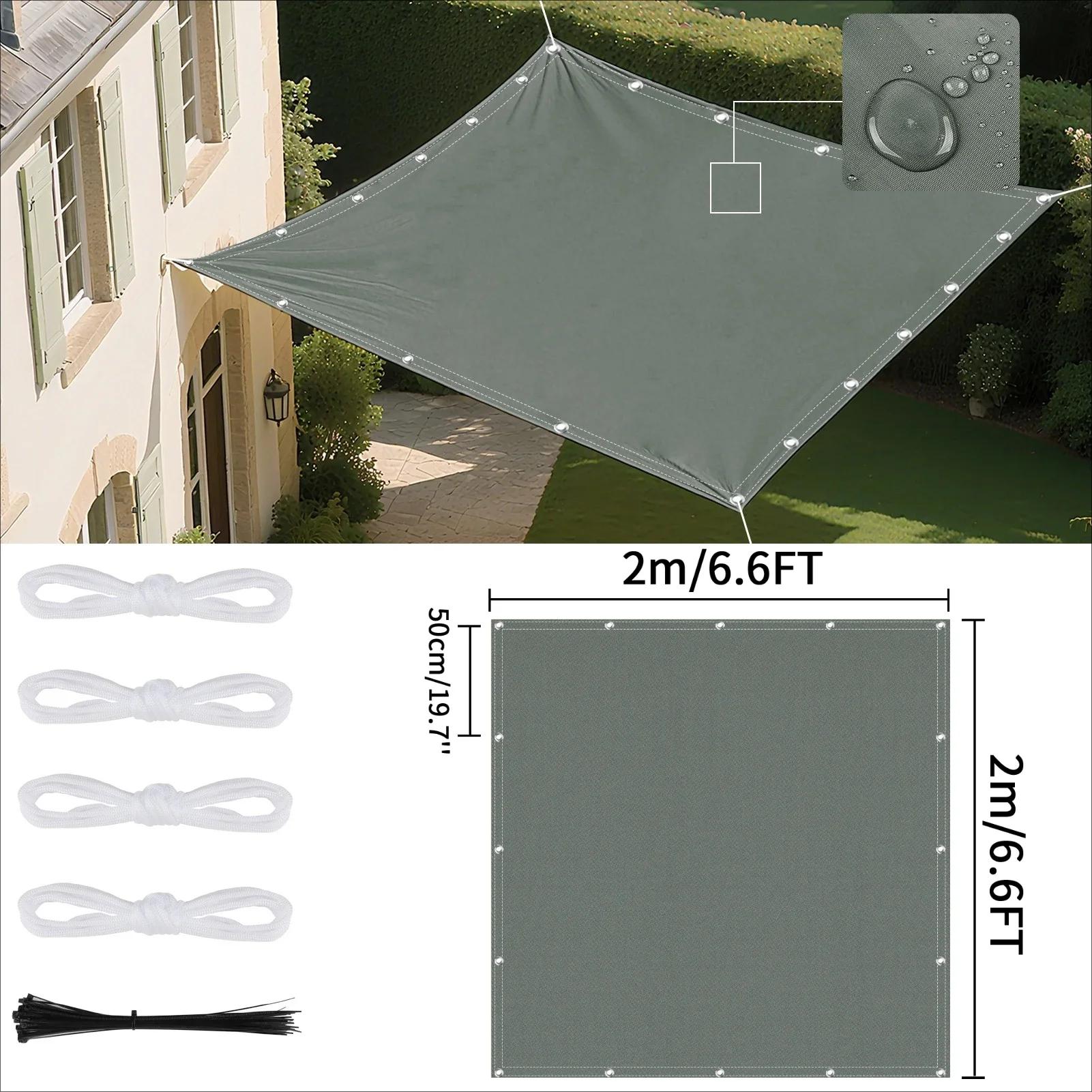 

Waterproof Sun Shade Sails with Eyelets Grommets UV Blocker Cover Awning Canopy for Garden Patio Roof Cover Privacy Shelter Tarp