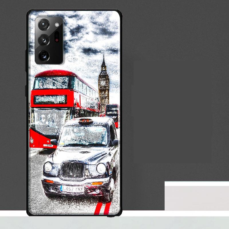 Retro Winter Snow London Case For Samsung Galaxy S23 S24 S25 Ultra S9 S10 S20 S21 S22 Plus S23 FE S25 FE Phone Cover