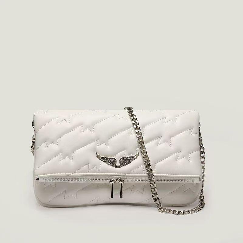 French ZV bag new cross-border foreign trade diamond-encrusted wing chain bag women's crossbody simple casual trend bag