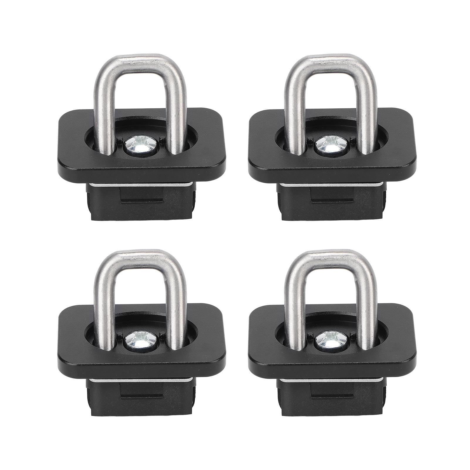 

4 шт. Якорные точки крепления в кузове пикапа, грузоподъемность 1000 фунтов, нержавеющая сталь, замена для Chevy Silverado 2007–2021, черные чёрный