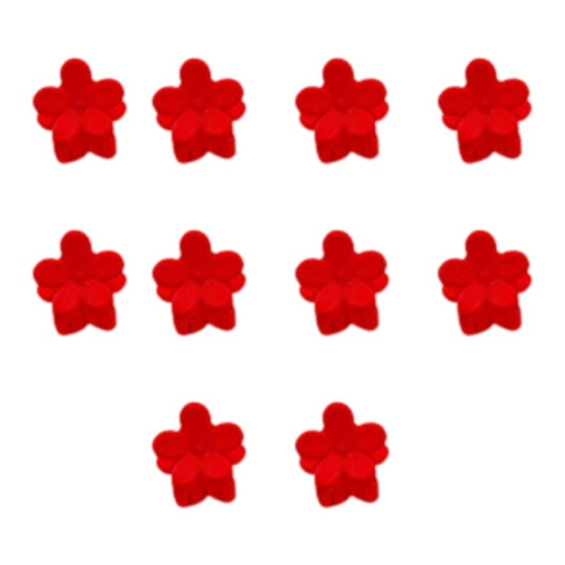 Pack Of 10 Small Hair Clip For Women Little Girl Plastic Lovely Flower Hair Claw Hair Styling Accessories for Daily Wear