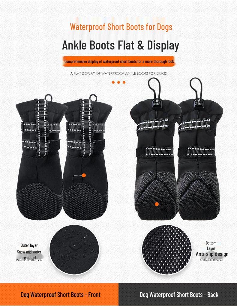 Waterproof Anti-Slip Soft Sole Shoes for Medium to Large Dogs - Outdoor Wear-Resistant Pet Supplies