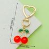 Red Cherry Pearl Resin Keychain Pendant