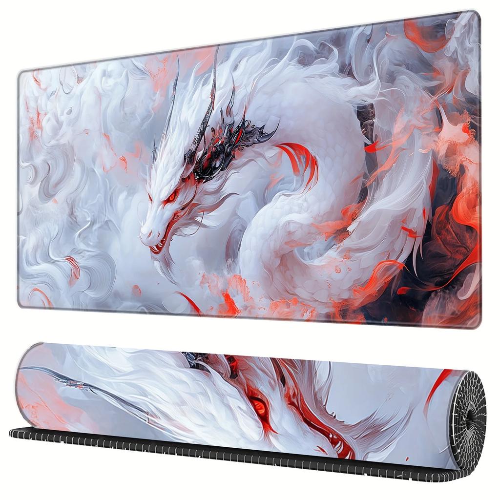 Japanese White Dragon Mouse Pad Large Gaming XL Home New HD Mousepads XXL 90x40 Non-Slip Office Keyboard Carpet Laptop Mice Pads