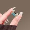 Women Brooch Sparkling Rhinestones Blue Shell Small Crab Shape Lapel Pin Suits Coats Bags Scarves Badge Versatile Accessory