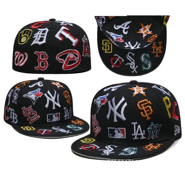 Nová baseballová čepice Vyšívaná týmová čepice Americká liga Basketbalová čepice Korejská Chao Hip Hop Kreslená s plochým okrajem