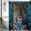Cool Cheetah Shower Curtain, Bathroom Decorative Shower Curtain, Waterproof Shower Curtain with Hooks