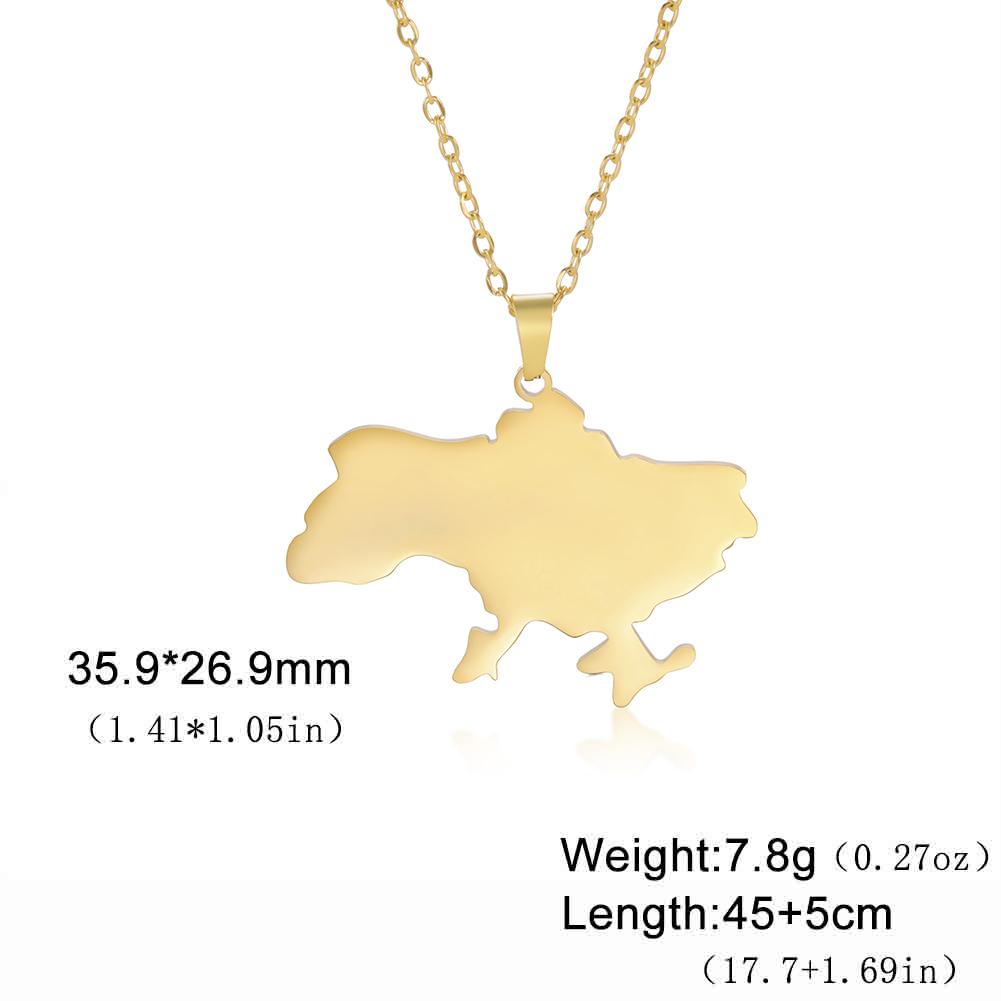 Cazador Ukraine National Symbol Necklaces for Women Men Stainless Steel Ukrainian Jewelry Tryzub Pendant Necklace Gift 2026 New