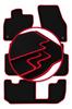 Velour Floor Mats with Red Edge For: Skoda Kodiaq 7-seater (2016-)