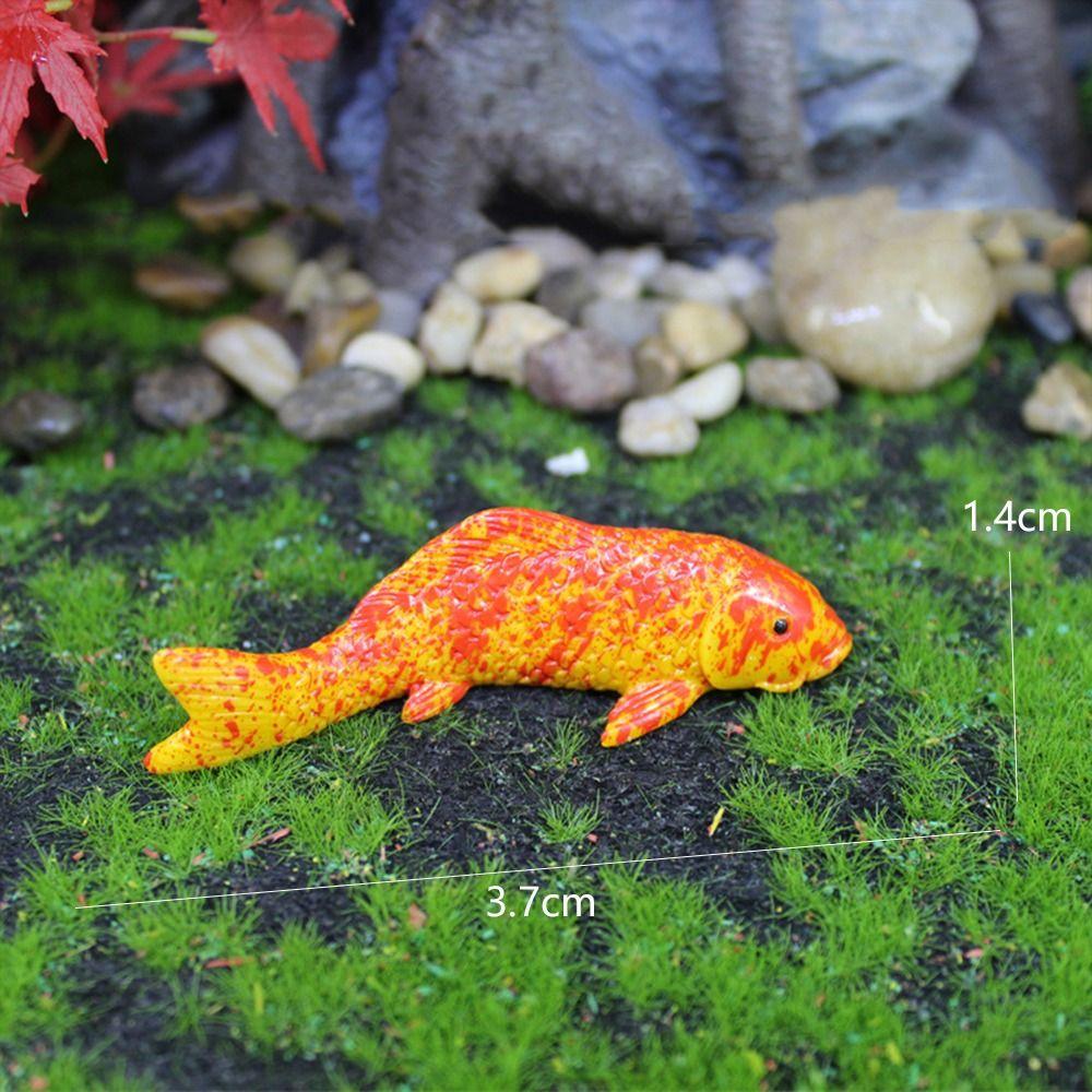 Cartoon Mini Koi Fish Ornament Resin Crafts Small Fish  Statue Kids Gift Carp Figurines  Aquarium