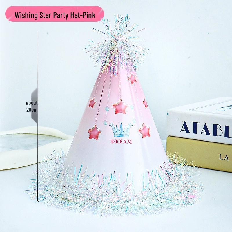 Creative Cartoon Pompom Birthday Hat for Selfies - For Adults & Babies