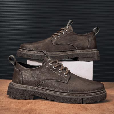 Britischer Stil Herren Echtleder Schuhe Dicksohlige Herren Business Schuhe Mode Herren Freizeitschuhe Herren Oxford Schuh Schuhe