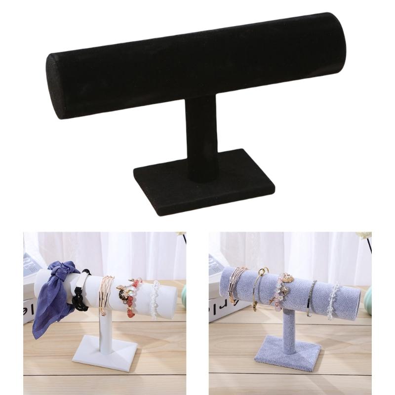 Velvet T-Type Bracelet Watch Jewelry Display Stand Headband Hairpin Headdress Organizer Storage Holder Jewelry Storage