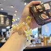 Beaded Ice-Cracked Butterfly Pendant: Phone, Car, and Bag Keychain Gift