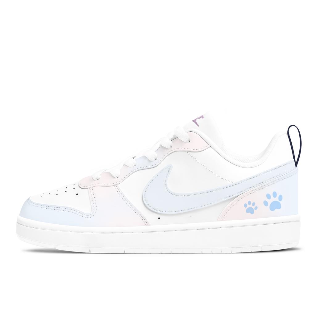 Nike Court Borough Blue Meow Pink Trace Skateboard Shoes Women's Blue Pink FV8120-141(Team2333-)