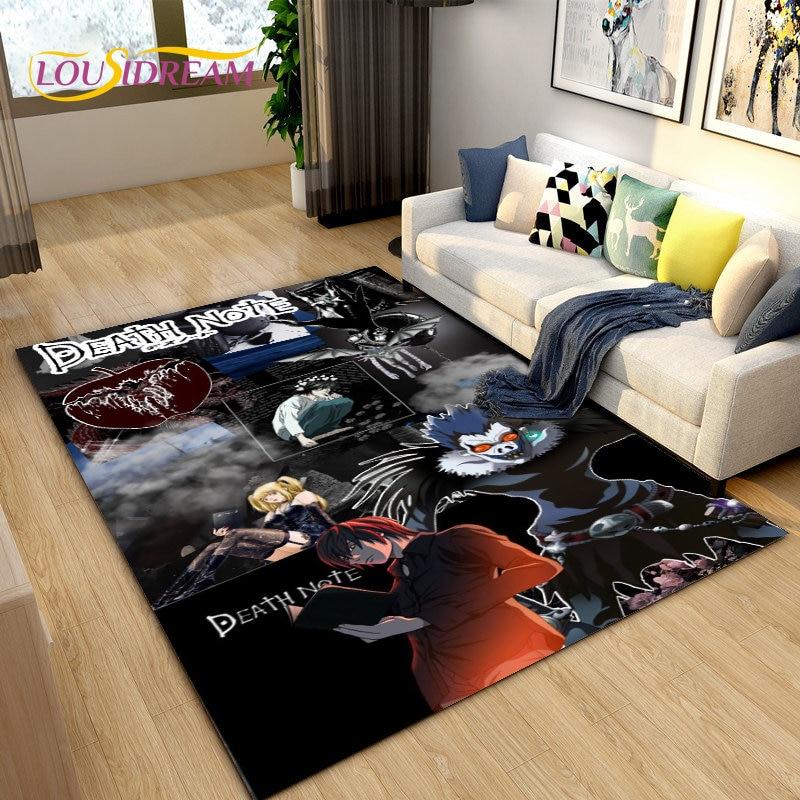 Anime Death Note Area Rug Large,Carpet Rug for Living Room Sofa Children's Room,Kitchen Bathroom Doormat Soft Non-slip Floor Mat