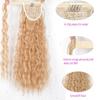 Synthetic Long Curly Clip In Hair Extensions Ponytail Hair Wig Heat-Resistant Curly Pony Tail Wig For Women