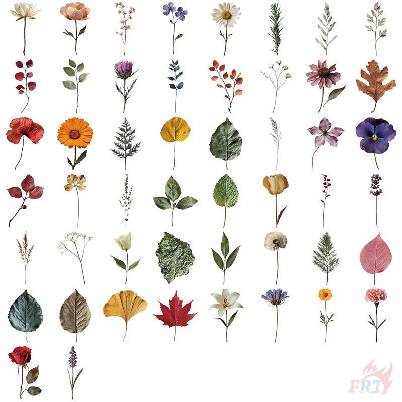 

50 шт./набор Ваби-саби. Ретро Цветы и Листья Серия 03 ПЭТ Наклейки Водонепроницаемые DIY Модные Наклейки-Дудлы